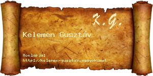 Kelemen Gusztáv névjegykártya