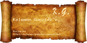 Kelemen Gusztáv névjegykártya