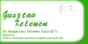 gusztav kelemen business card